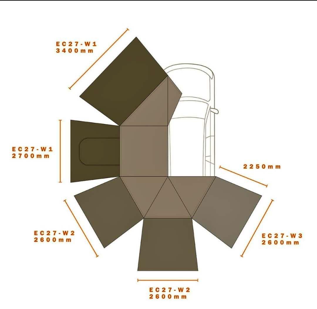 【ほぼ未使用！！】DARCHE　ECLIPSE270オーニング用サイドウォール