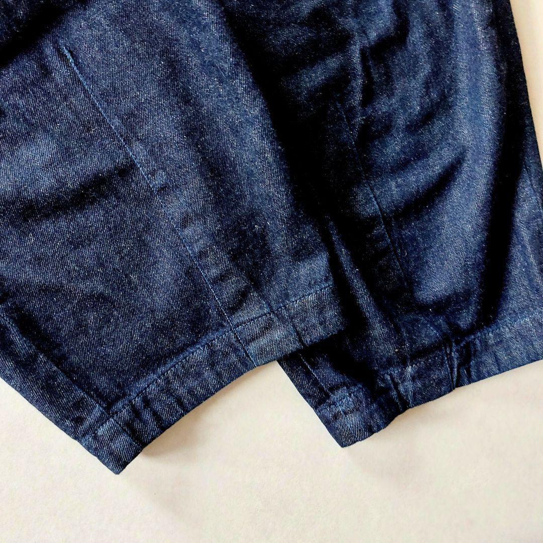 tumugu 　ツムグ　綿麻インディゴデニムワイドパンツ　サルエルパンツ