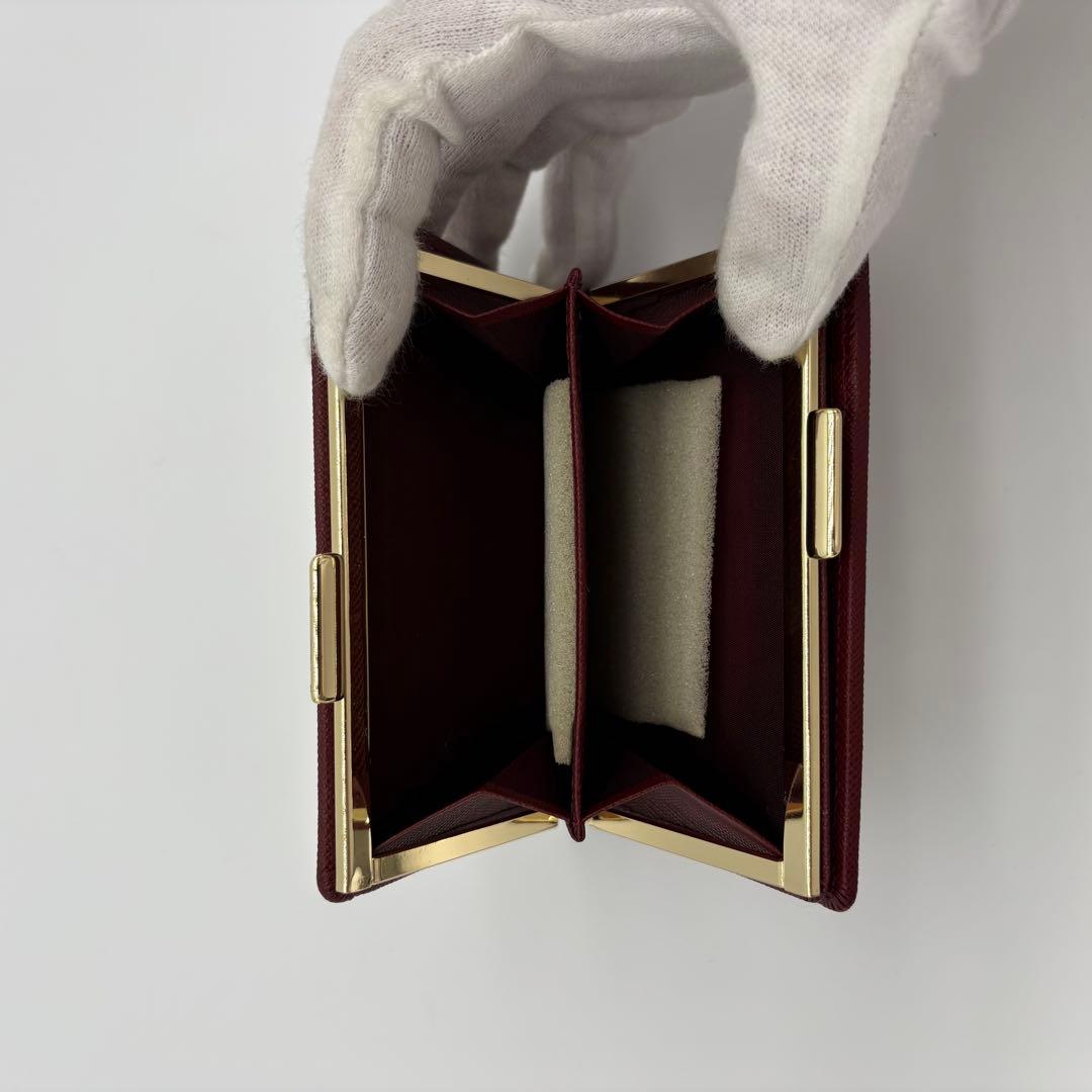 未使用級　バーバリー　ノバチェック　がま口財布　二つ折り財布