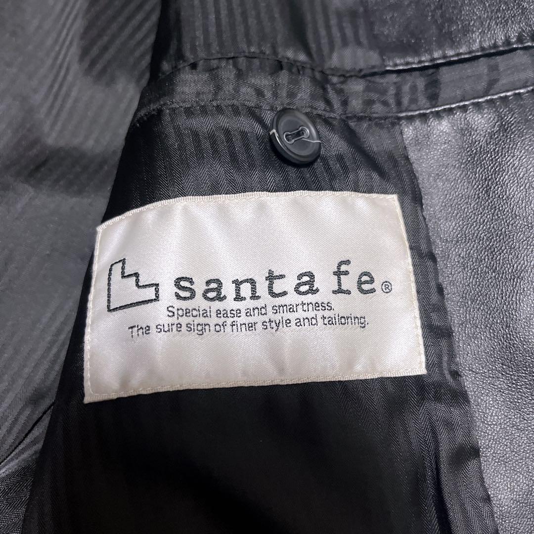 【美品】santafe サンタフェ 編み込み ラムレザージャケット テーラード