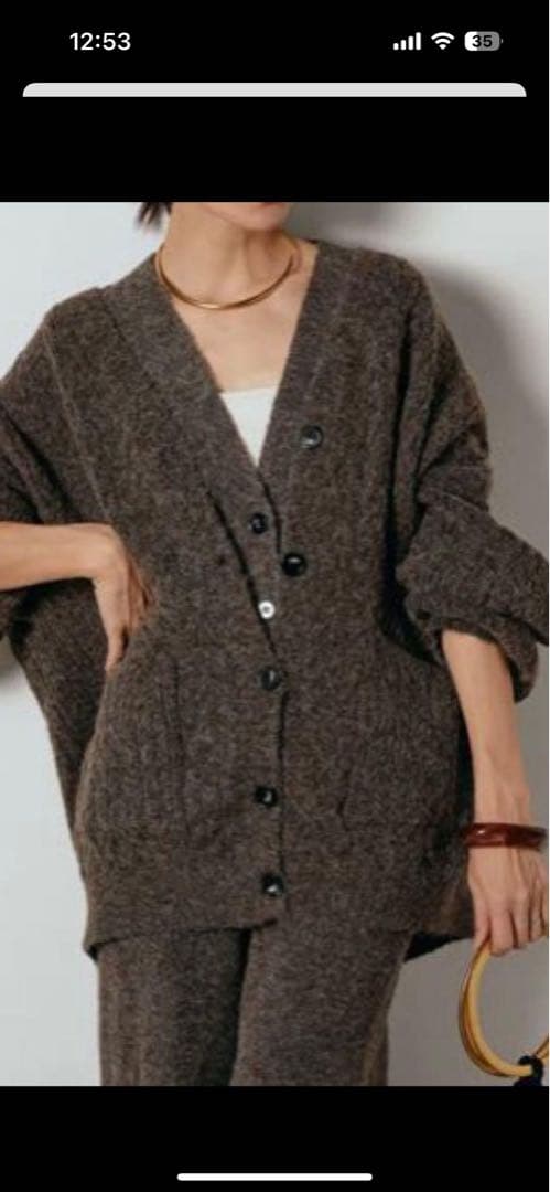 1月30日までESICA 3ピースフロントボタンニットSETUP