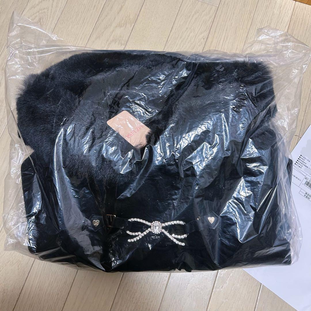 未開封 LIZLISA ビジューリボン ショート フード コート