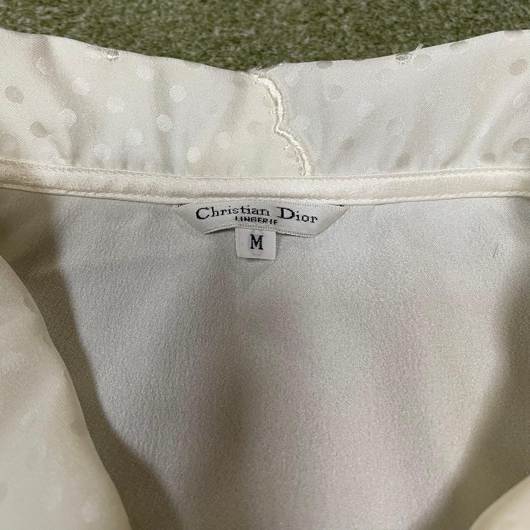 Christian Dior サテンパジャマ Mサイズ アイボリー