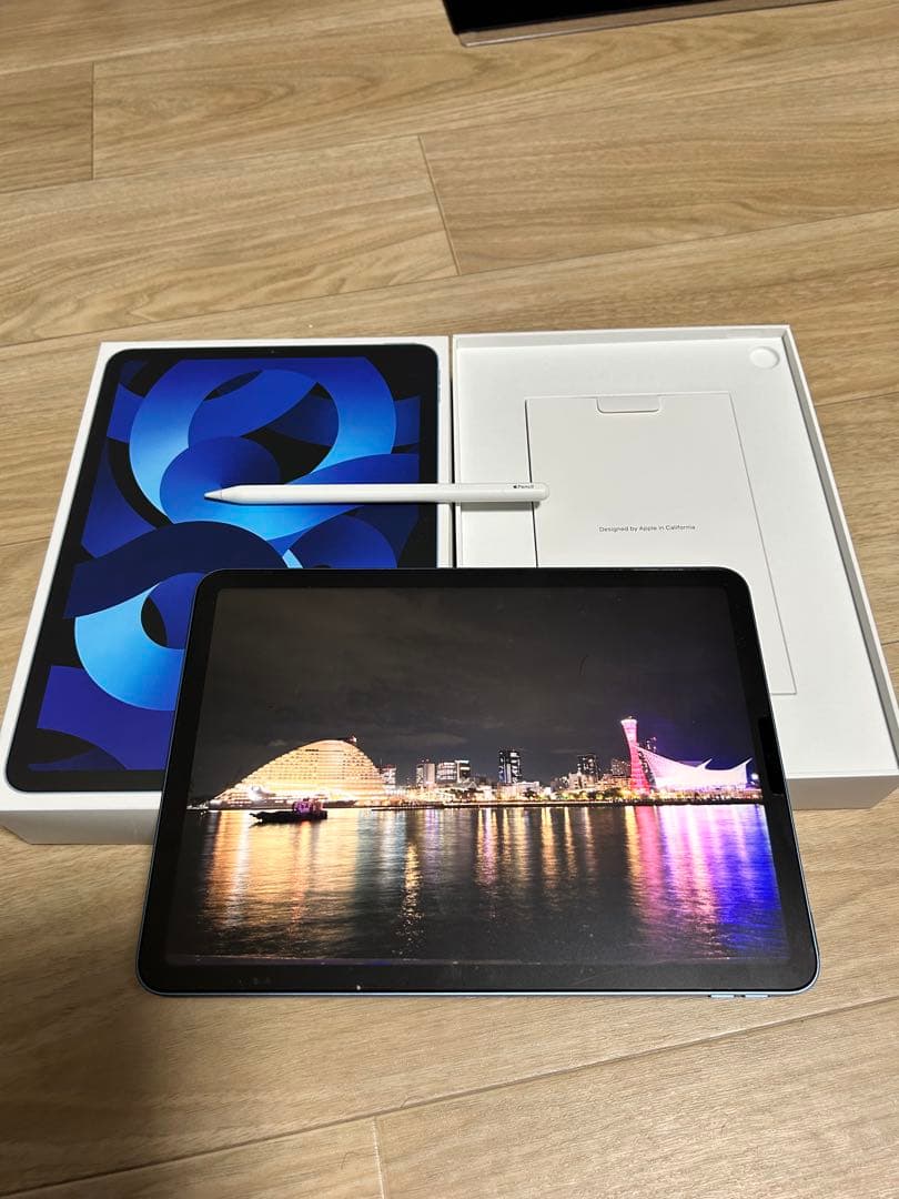 美品 iPad Air 第5世代 256GB ブルーApple Pencil2付
