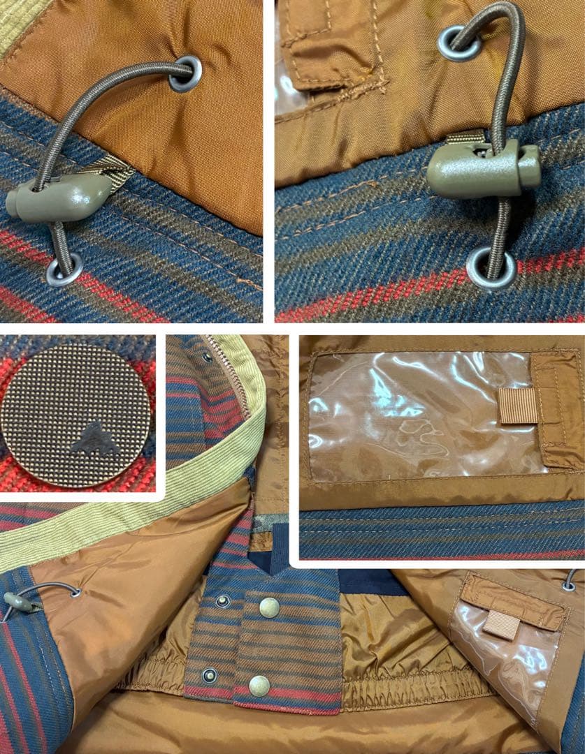 BURTON バートンウエア ネルシャツ風 スノボージャケット コーデュロイ M