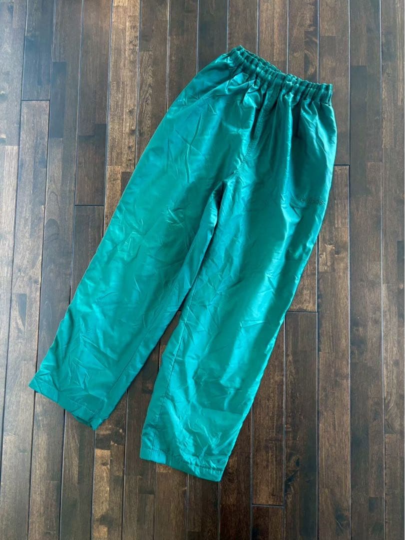 アディダス/入手困難 90s 国旗刺繍タグ ナイロン セットアップ 緑×白 L