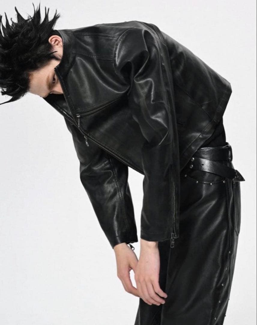 SGW 十字架 ライダースジャケット　レザー　秋　クロスモチーフ