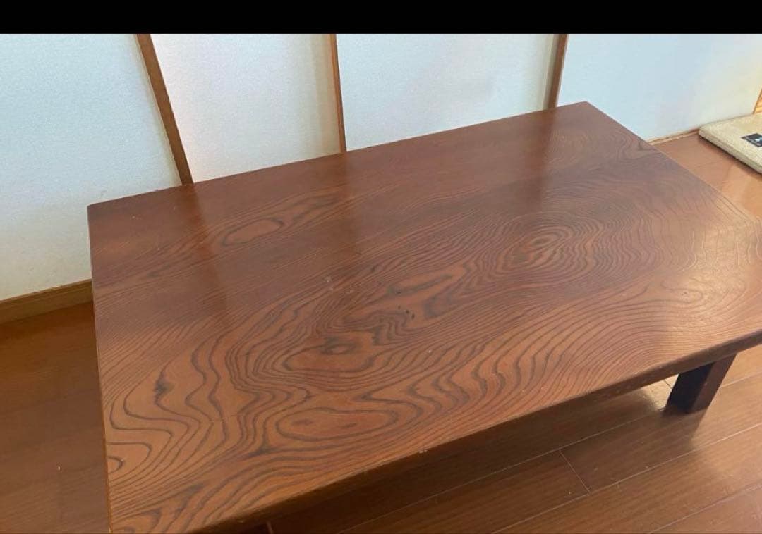 【クリスマス値下げ】　‼️送料込み‼️ 座卓　昭和レトロ　和テーブル　一枚板