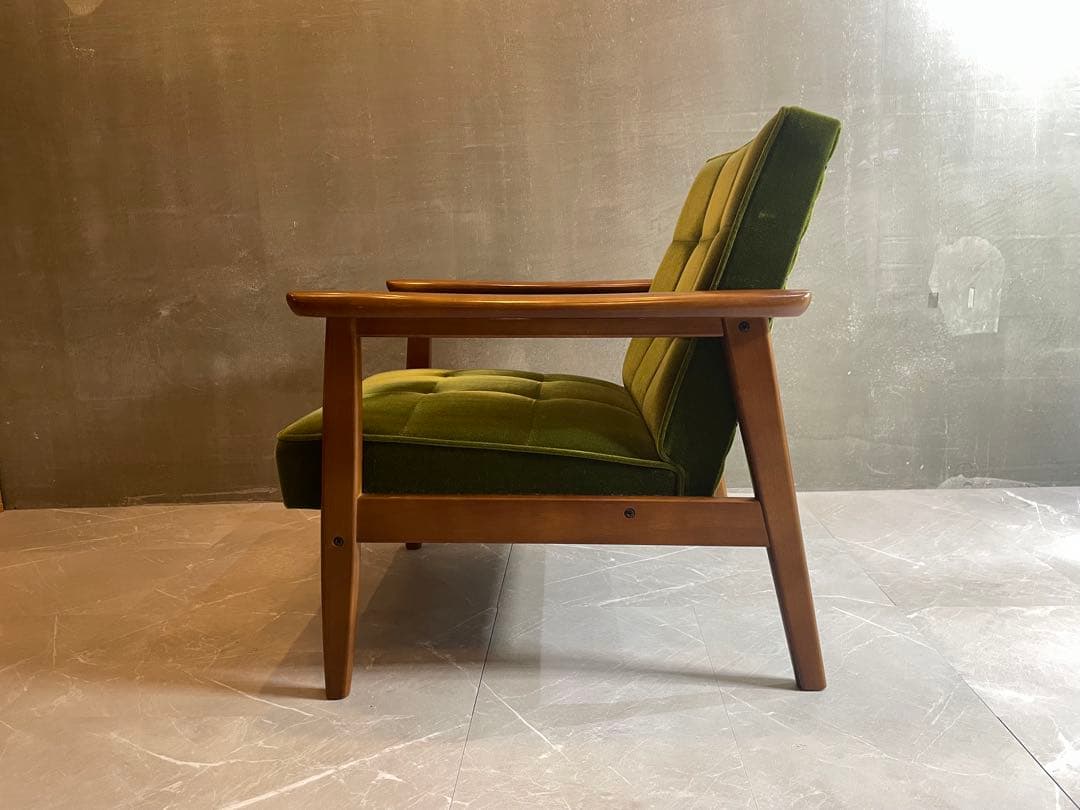 カリモク60 Kチェア 1シーター モケットグリーン 50周年記念 数量限定