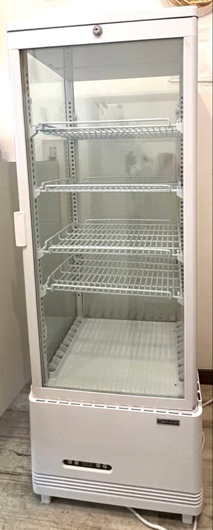 【送料込・美品】4面ガラス冷蔵ショーケース R4G-120SLW 120ℓ