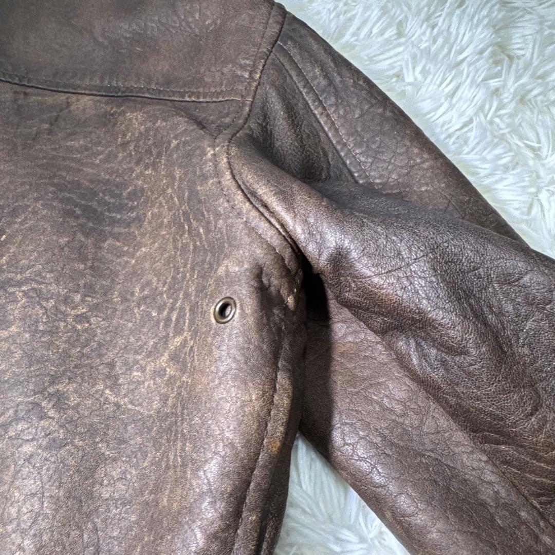 ☆【USA製】AVIREX A-2 フライトジャケット SCOVILL レザー☆