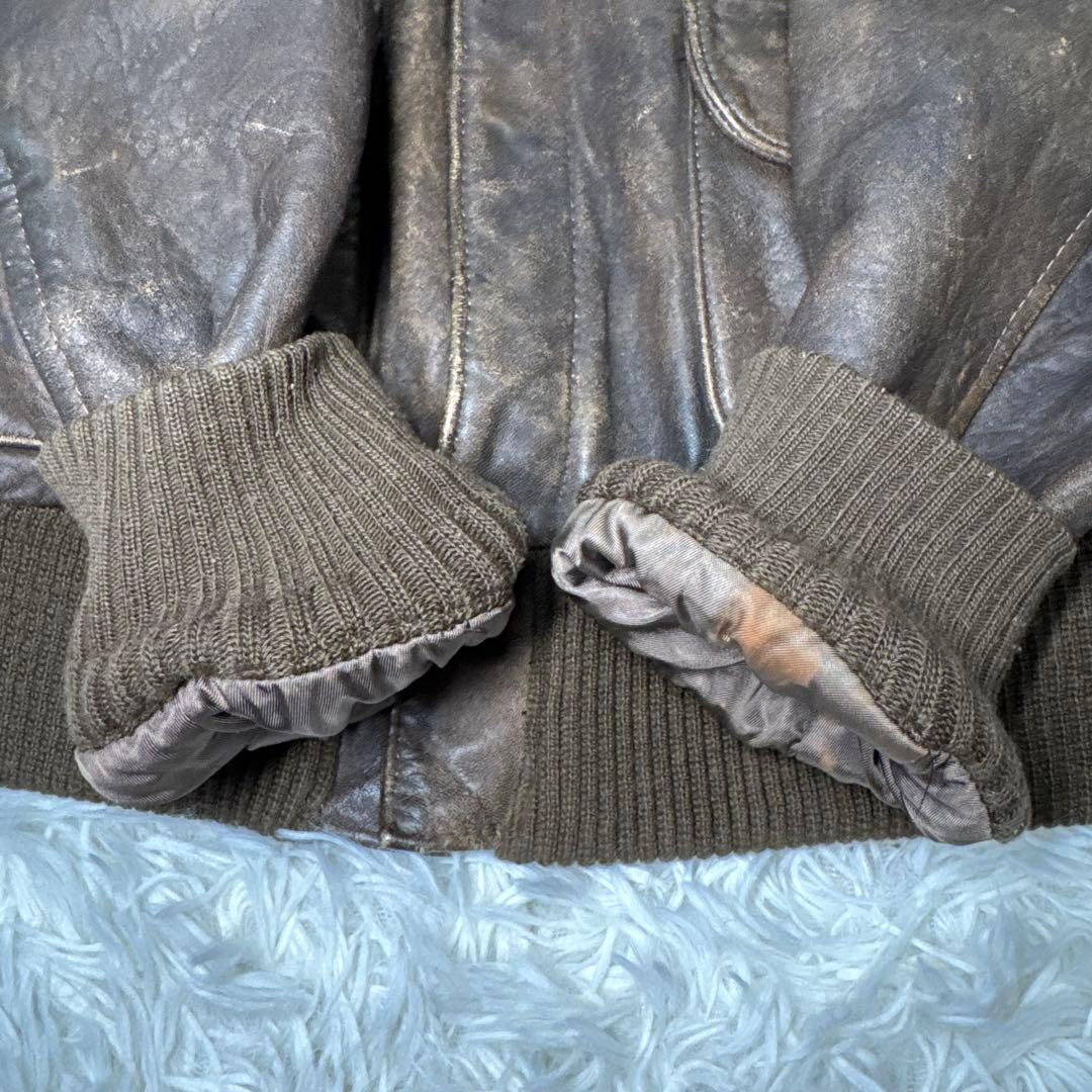 ☆【USA製】AVIREX A-2 フライトジャケット SCOVILL レザー☆