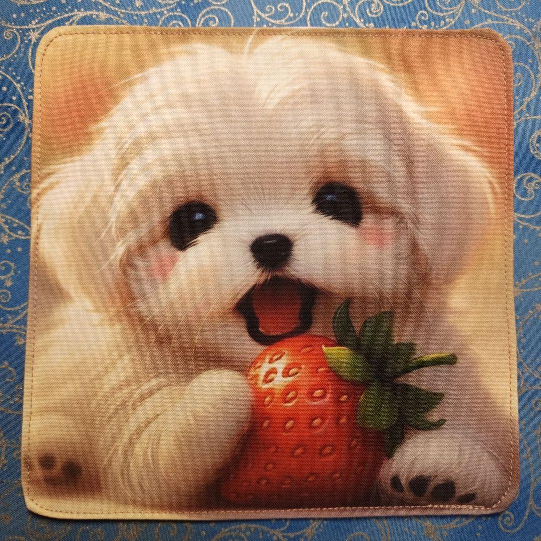 りあ　ハンカチ12枚 パネル22枚　マルチーズちゃん柄　34枚