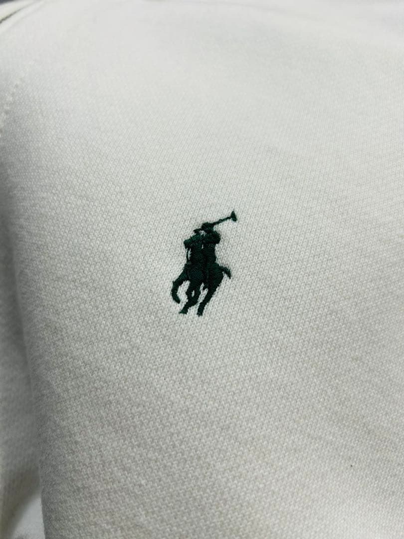 う*○様 90s ラルフローレン ジップパーカー ホワイト 裏サーマル