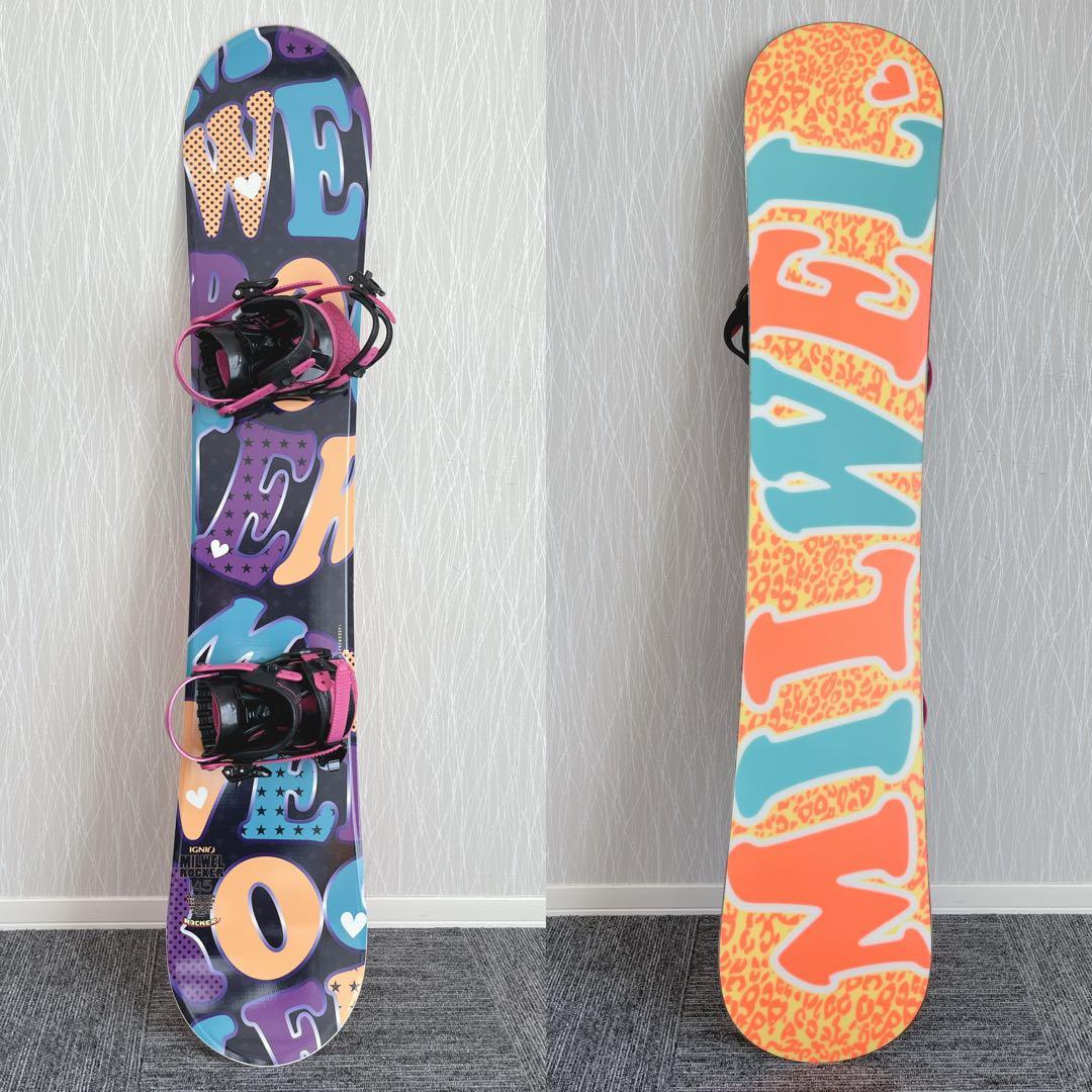 79美品❗️超豪華❗️IGNIO/キスマーク レディース スノーボード★145cm