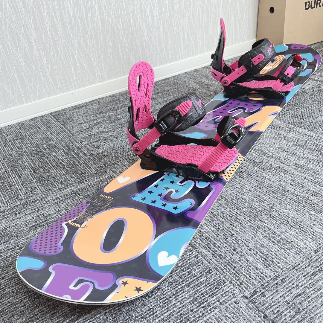 79美品❗️超豪華❗️IGNIO/キスマーク レディース スノーボード★145cm