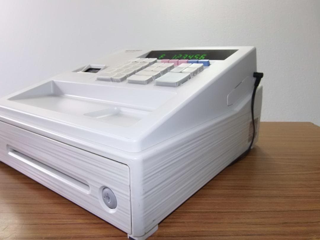 22年製319設定無料横型領収シャープ８部門インボイスレジスターXE-A147