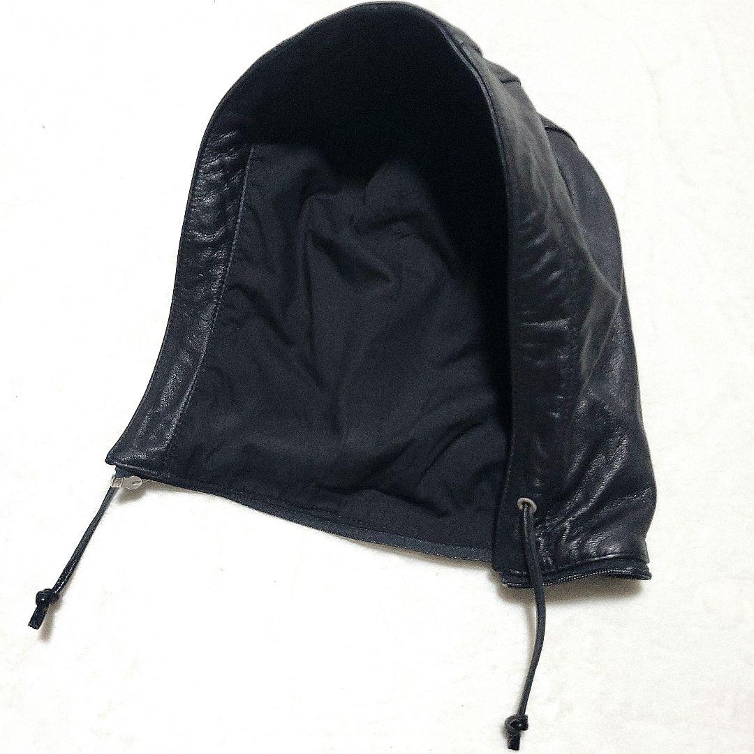 美品 カドヤ　ライダースジャケット EURO CAPP 2WAY レザー フード