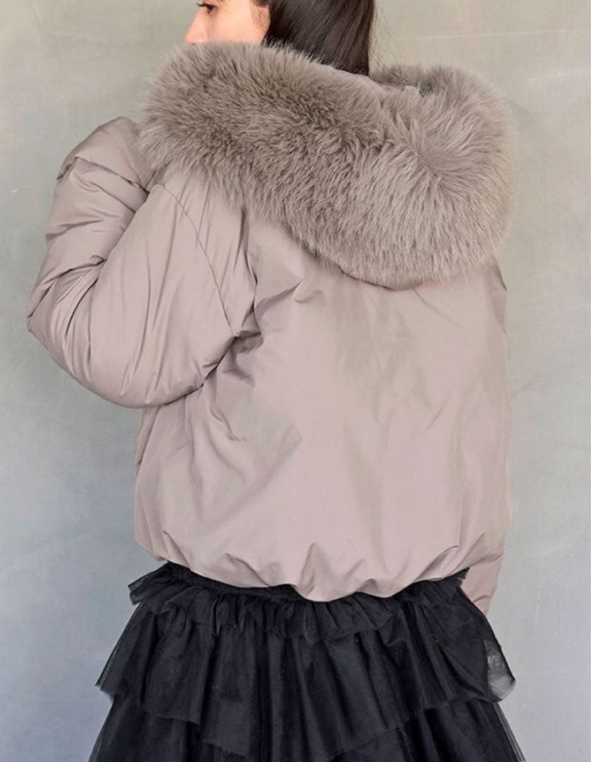 SNIDEL 西川フードファーショートダウン