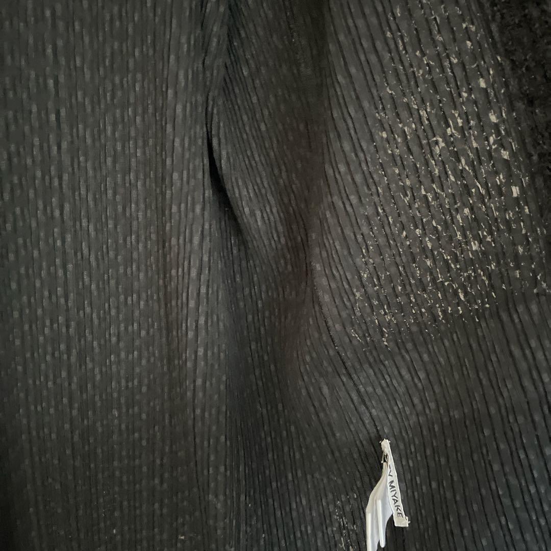 ISSEY MIYAKE シャギー ジャケット プリーツプリーズ ブラックM