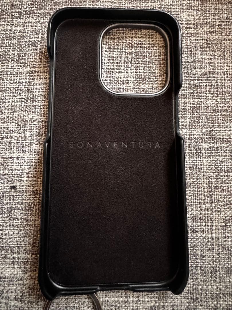 ハンドル付き バックカバーケース シュリンクレザー　iPhone15pro