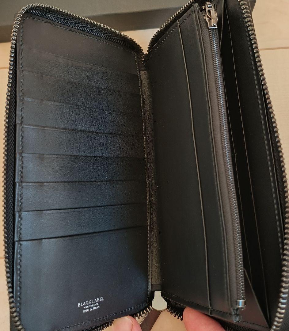 【新品ショップ袋付】ブラックレーベル クレストブリッジ ラウンドジップウォレット