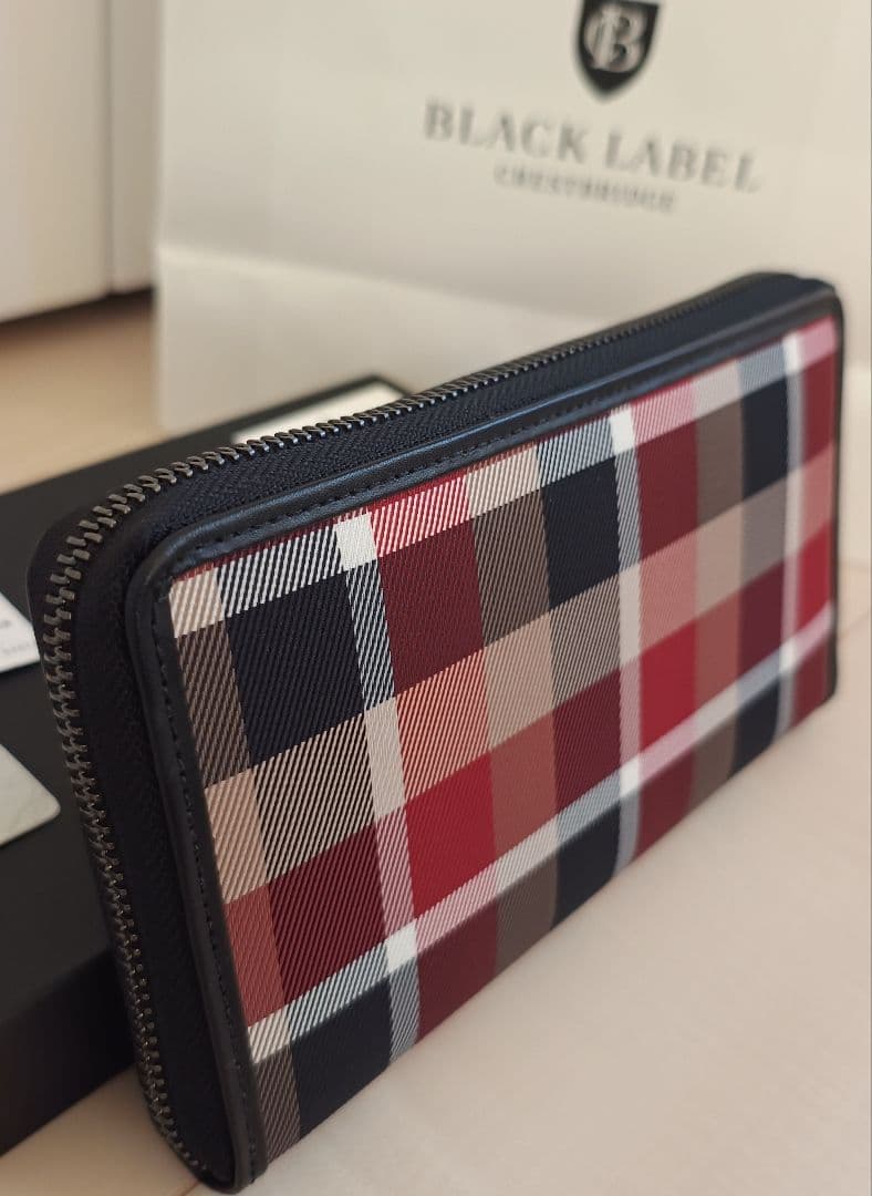 【新品ショップ袋付】ブラックレーベル クレストブリッジ ラウンドジップウォレット