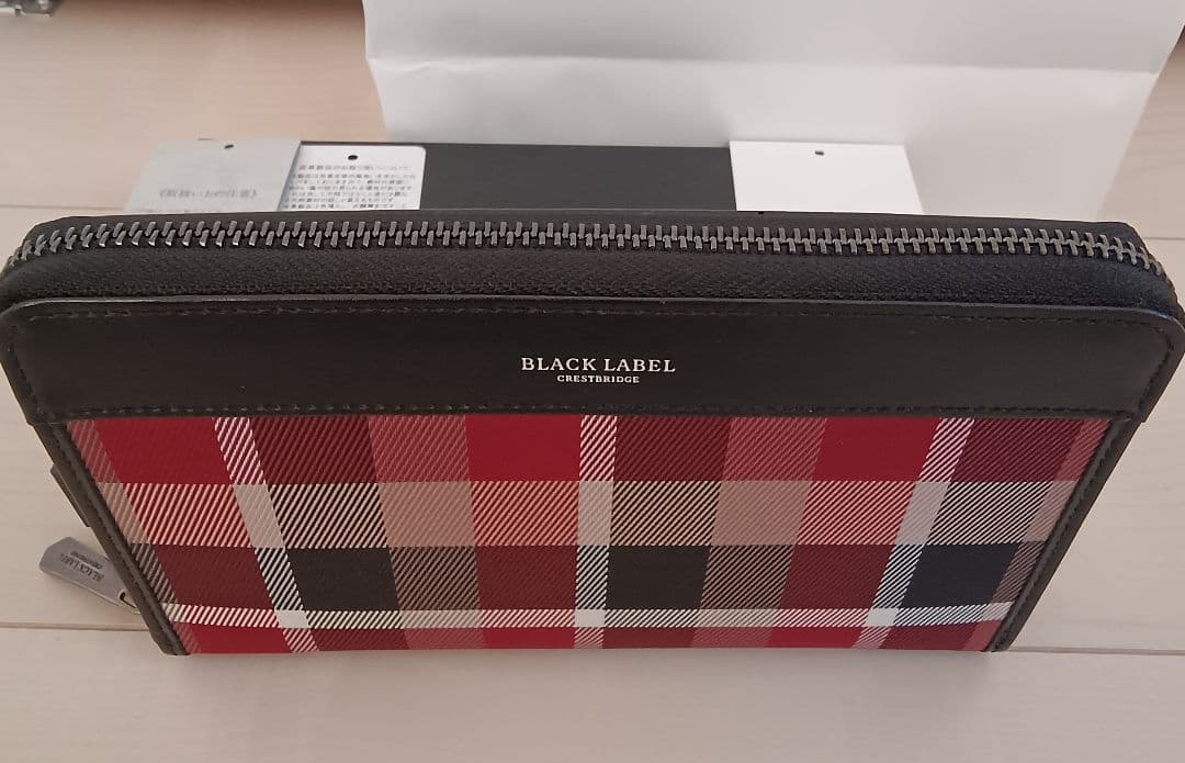 【新品ショップ袋付】ブラックレーベル クレストブリッジ ラウンドジップウォレット