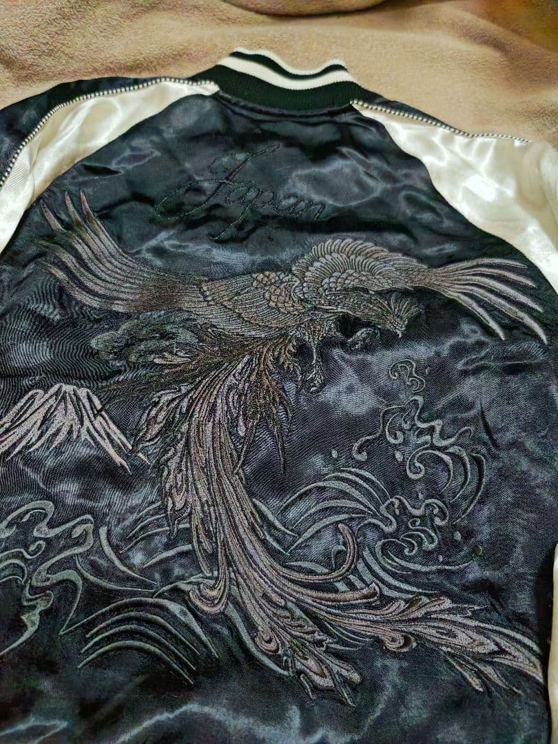 絡繰魂 2面用 日本限定 スカジャンとMA−1 レーヨン unisex　サテン