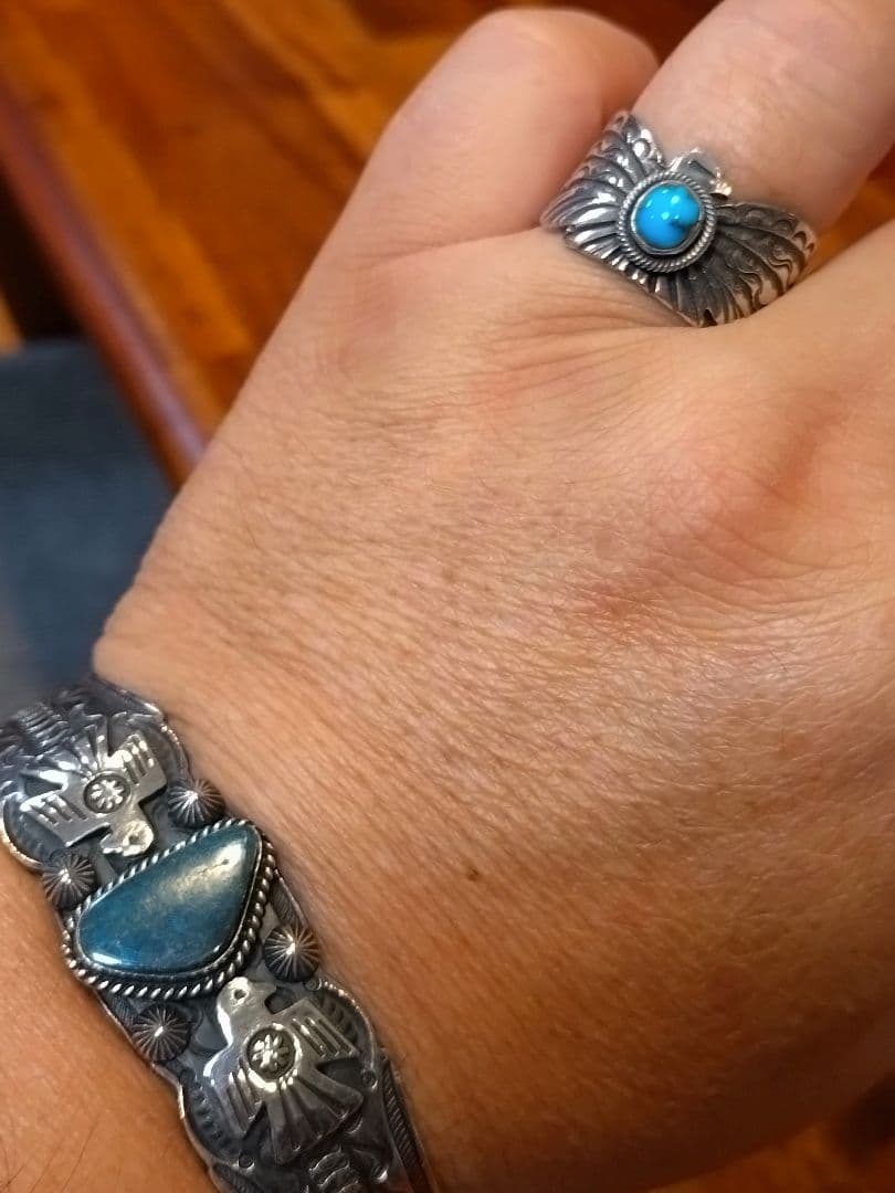 専用ページ❗️インディアンジュエリー、ターコイズサンダーバードリング