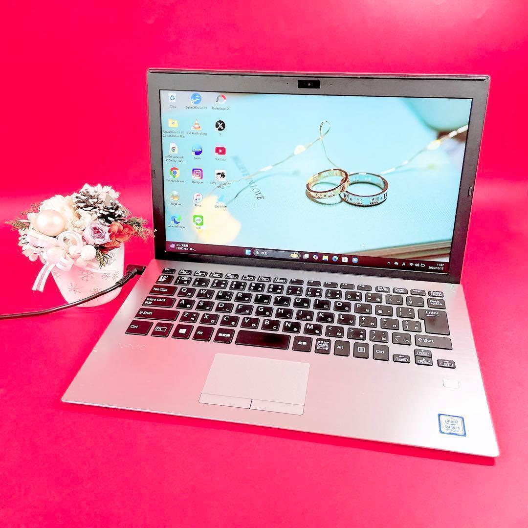 Windows11対応❣️小型軽量✨️薄型VAIOノートパソコン快適SSDカメラ付き