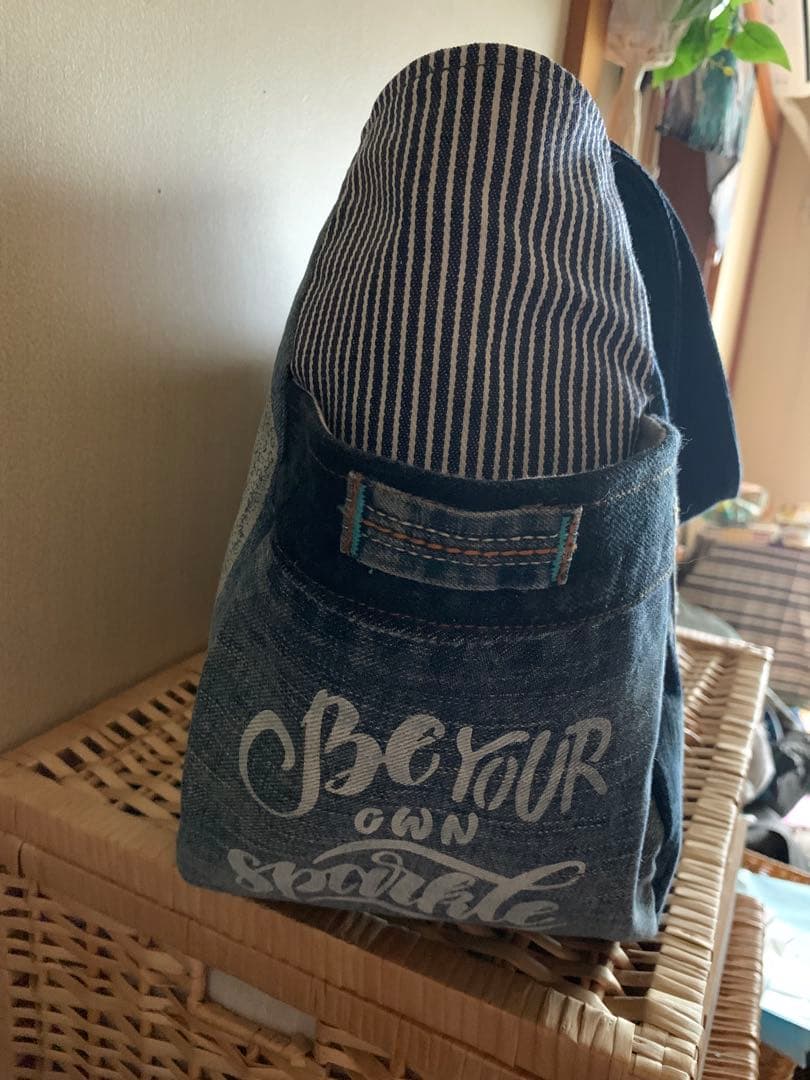 《さよちゃん》【まんまるトートバッグ(L)×3点】デニムリメイク