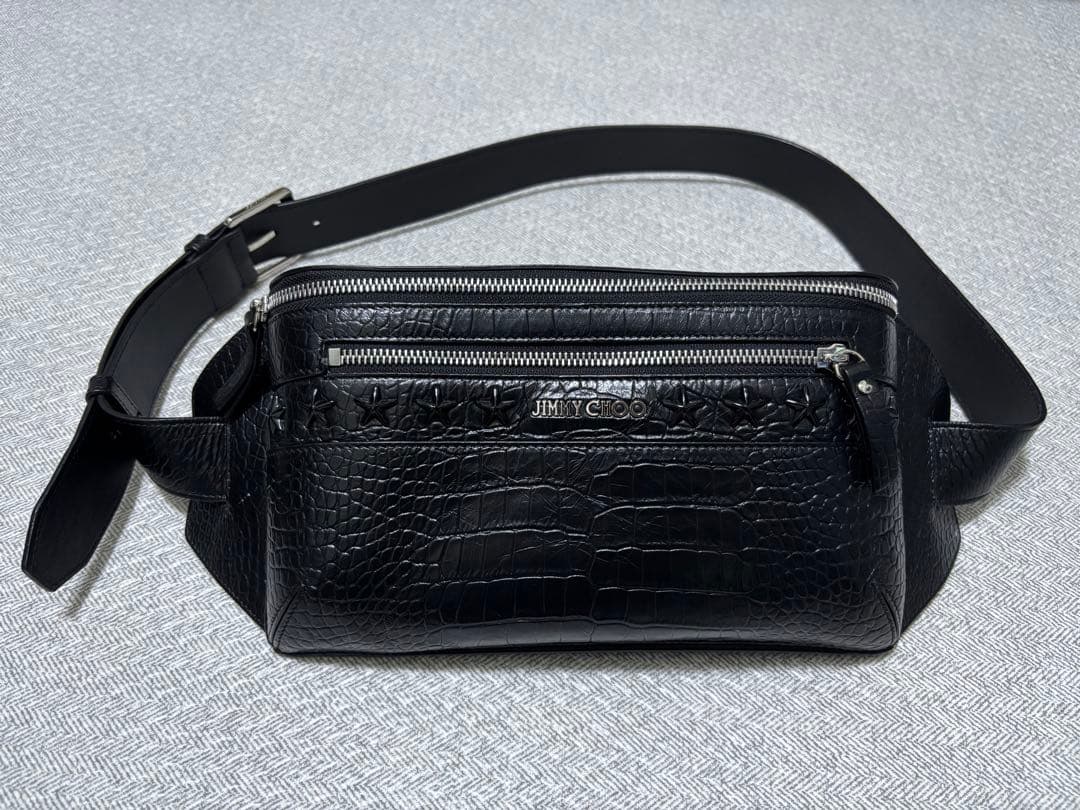 JIMMY CHOO ブラック ボディバッグ