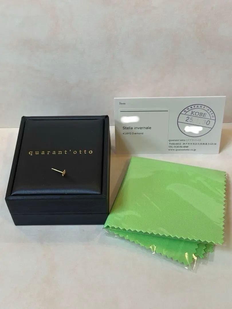 クアラントット quarant’otto K18 ピアス 片耳