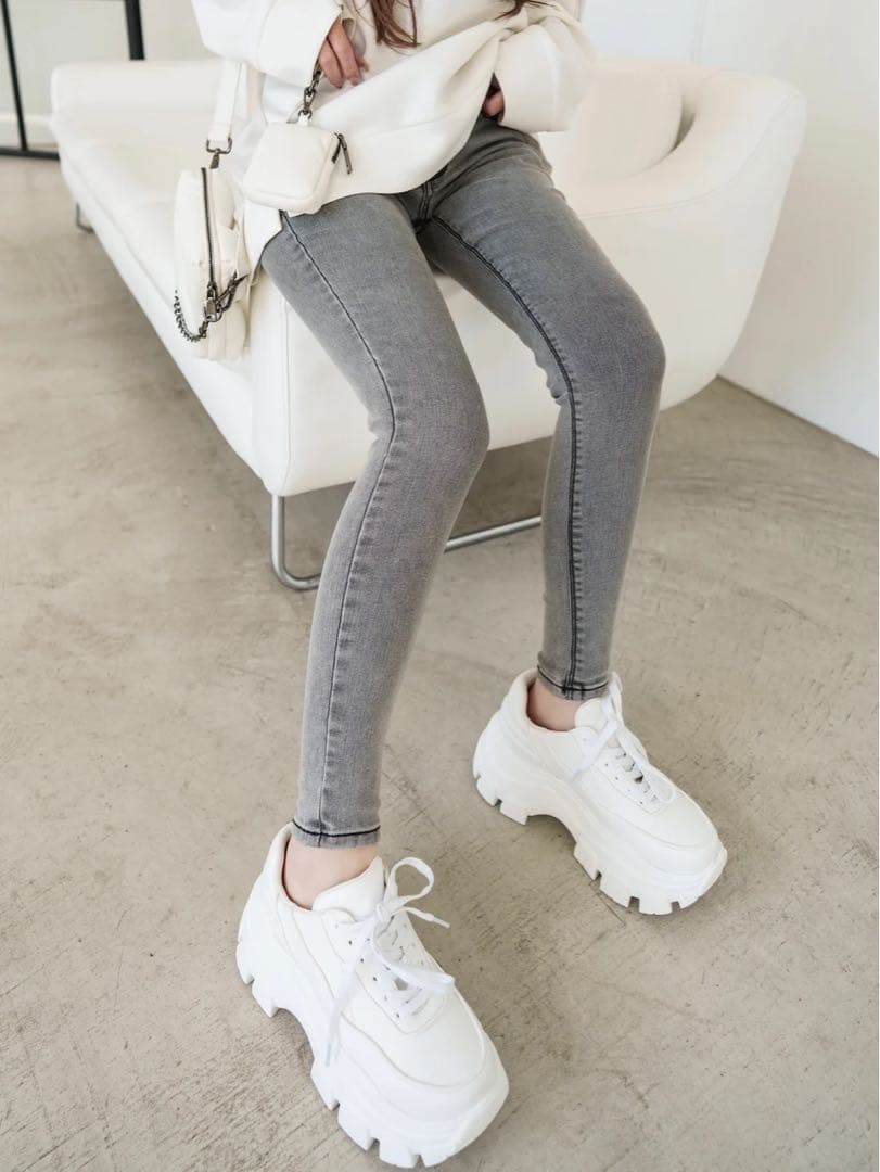 Glam Lips グラムリップス ストレッチ GRAY スキニー 2