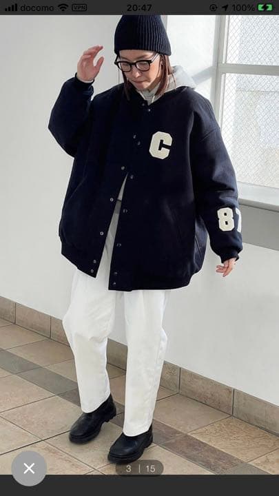 ⭐︎ YA-YA(ヤヤ) ’Whale’メルトンスタジャン⭐︎canaljean⭐︎