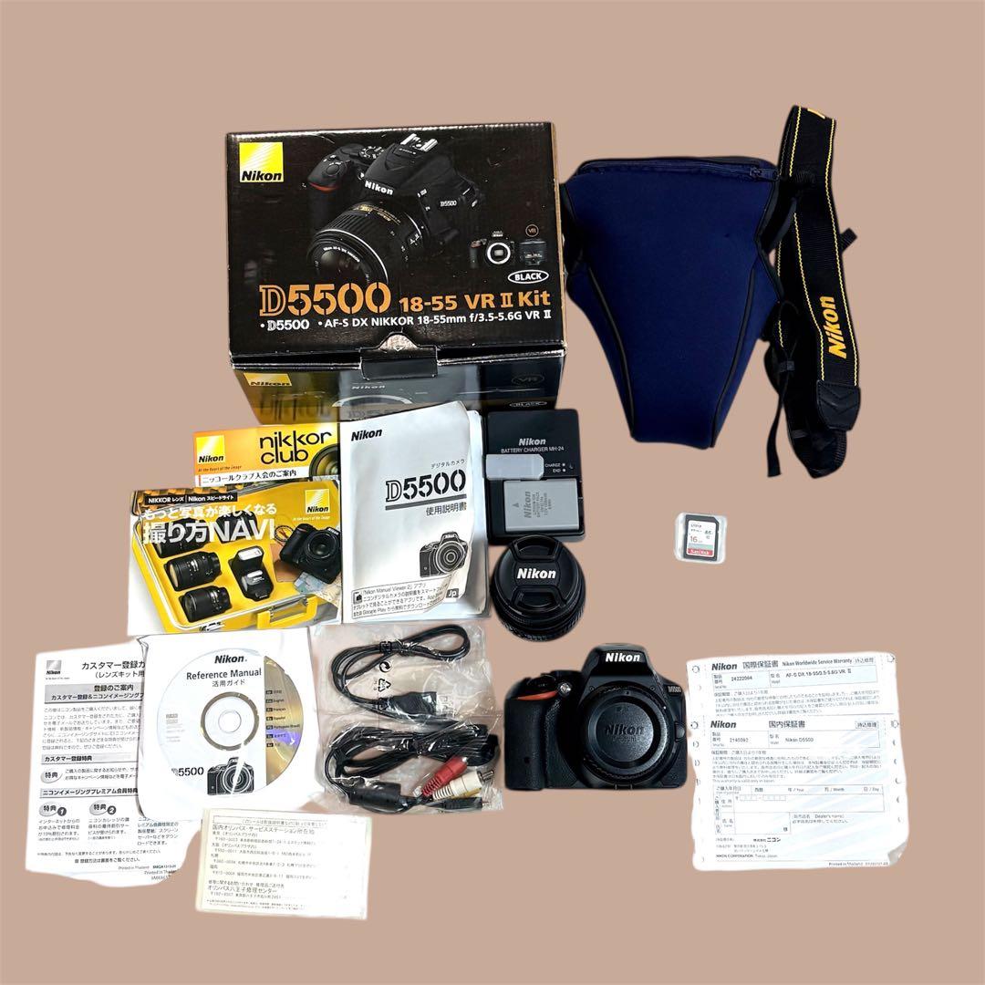 【初心者大歓迎】Nikon D5500 18-55 VR II Kit 一眼レフ