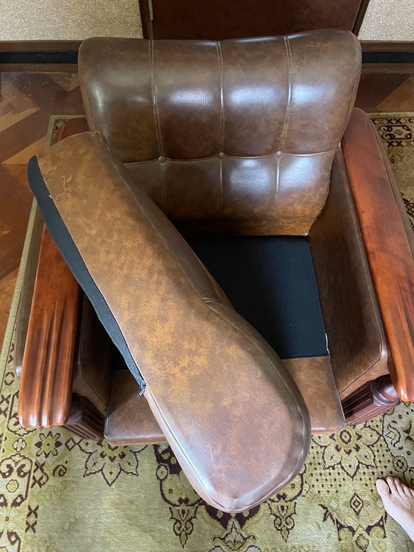 昭和レトロ　1人掛けソファ-1