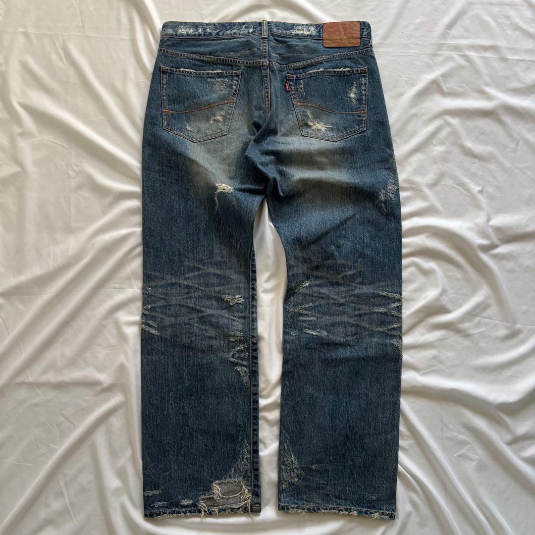 00's y2k ダメージデニム フェード ヒゲ グランジ archive