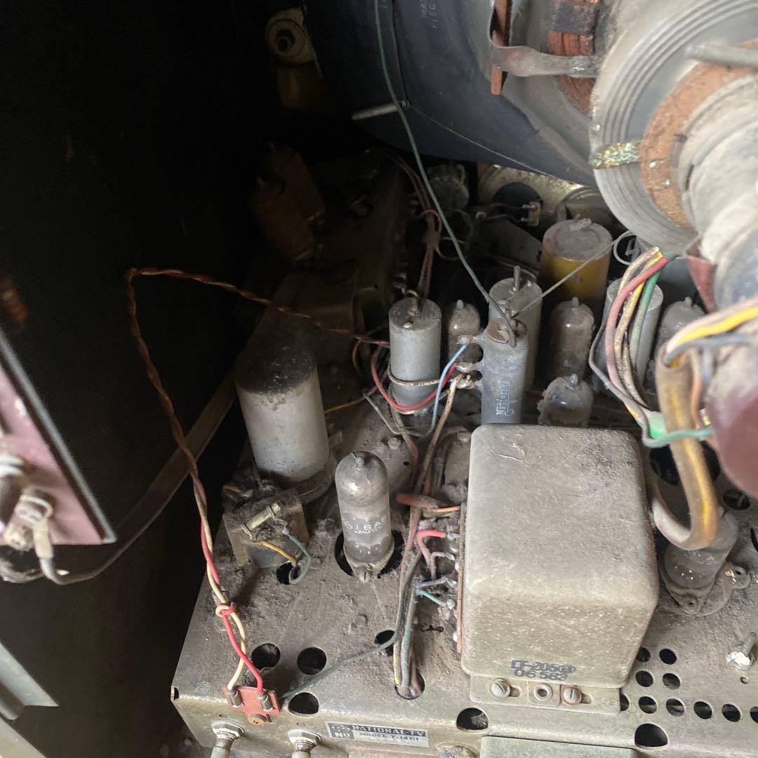 白黒テレビ　昭和レトロ　アンティーク　ナショナル　ディスプレイ用に！