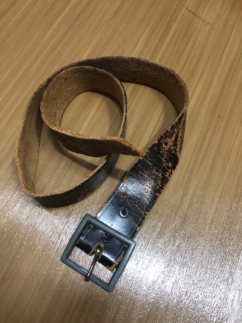 DOUBLERL RRL レザーベルト　ヴィンテージ　 ジョニーデップ着　黒