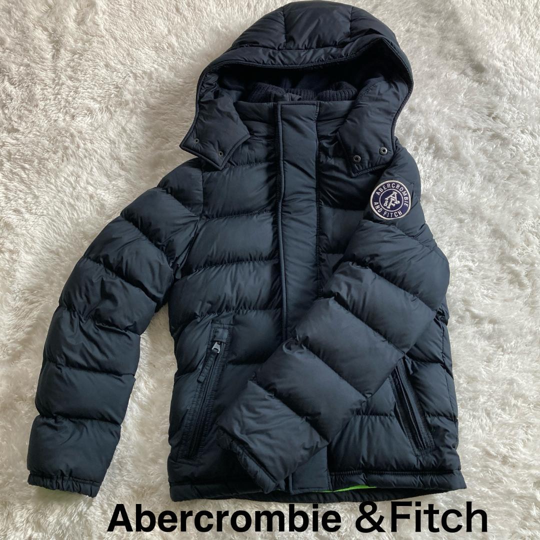 アバクロ フード付き キルティング ジャケット ネイビー