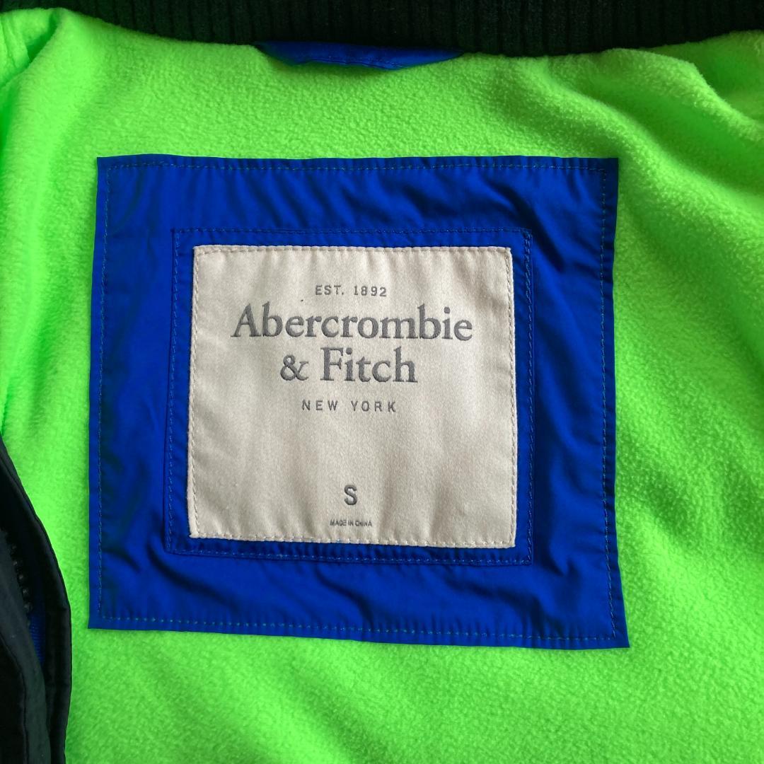 アバクロ フード付き キルティング ジャケット ネイビー