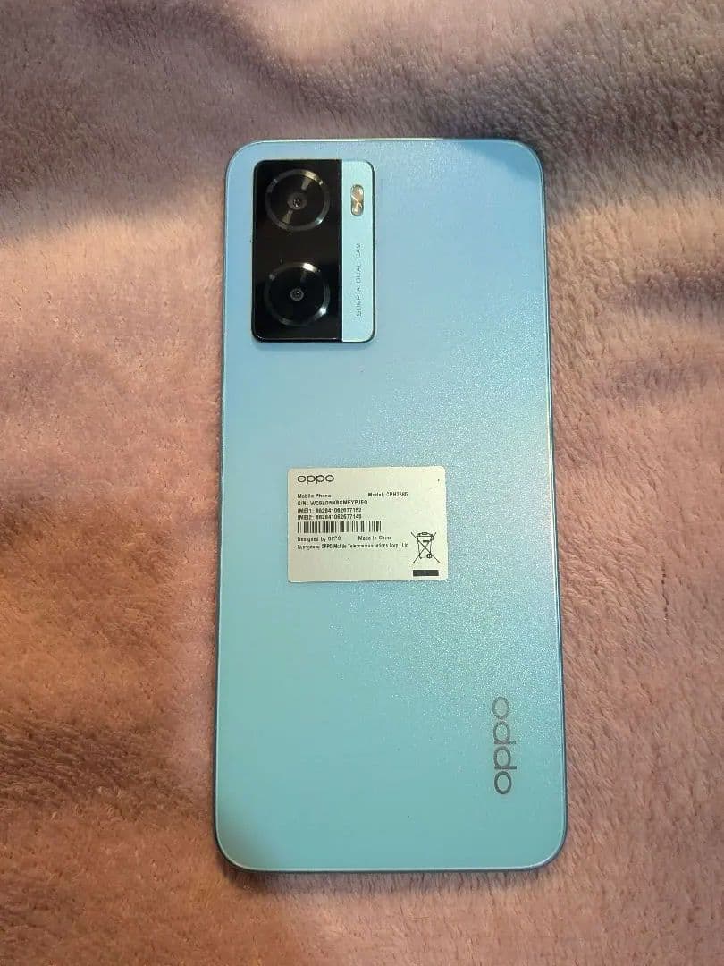 美品！OPPO A77 CPH2385 ブルー【SIMフリー】