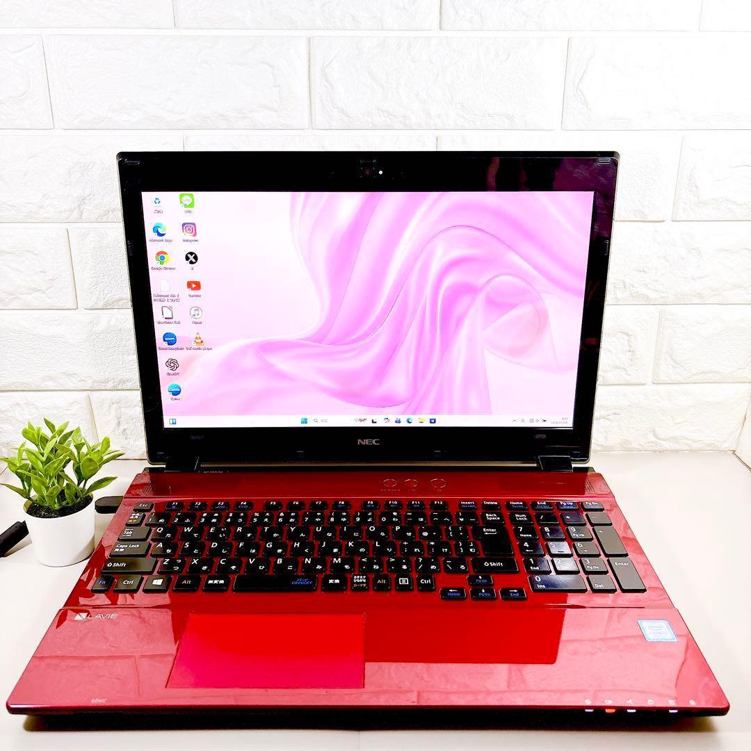 快適動作SSD✨在宅ワークに カメラ フルHD 第7世代 ノートパソコン NEC