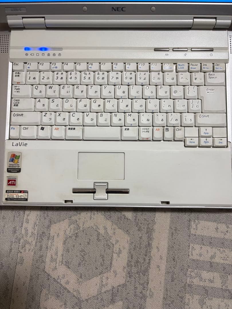 NEC LaVie LL550/G Windows XP 起動品　PCバッグ付き