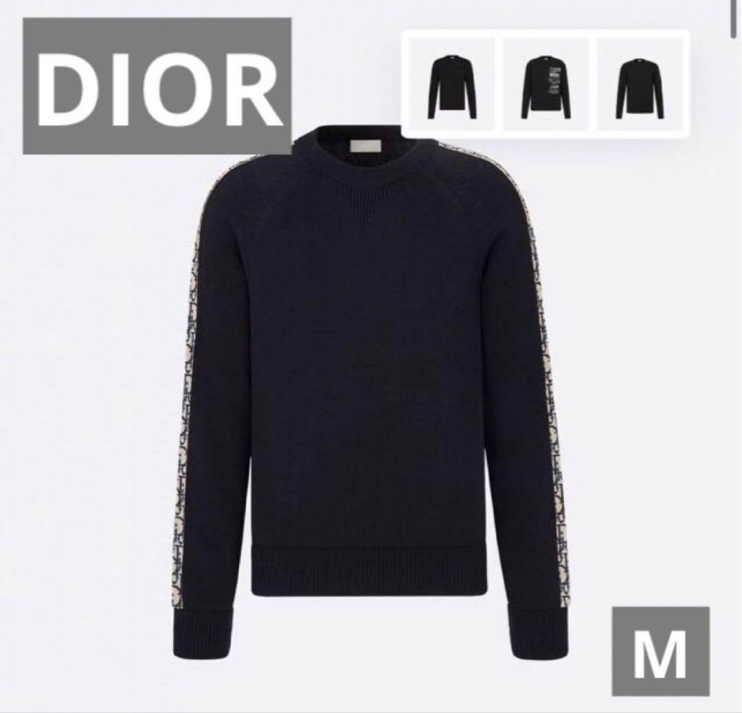 DIOR ディオール　オブリークコットンジャージー オブリーク柄　ニット　M