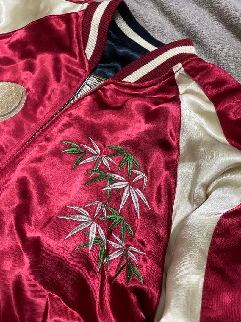 百花繚乱 美品 虎龍 日本限定 スカジャン サテン unisex vintage