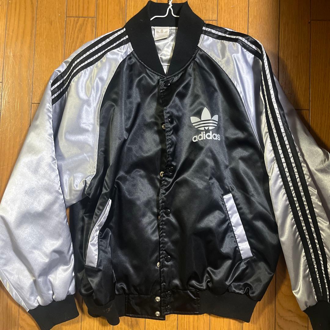 adidas AA-5150 ナイロンジャケット Lサイズ 黒/シルバー