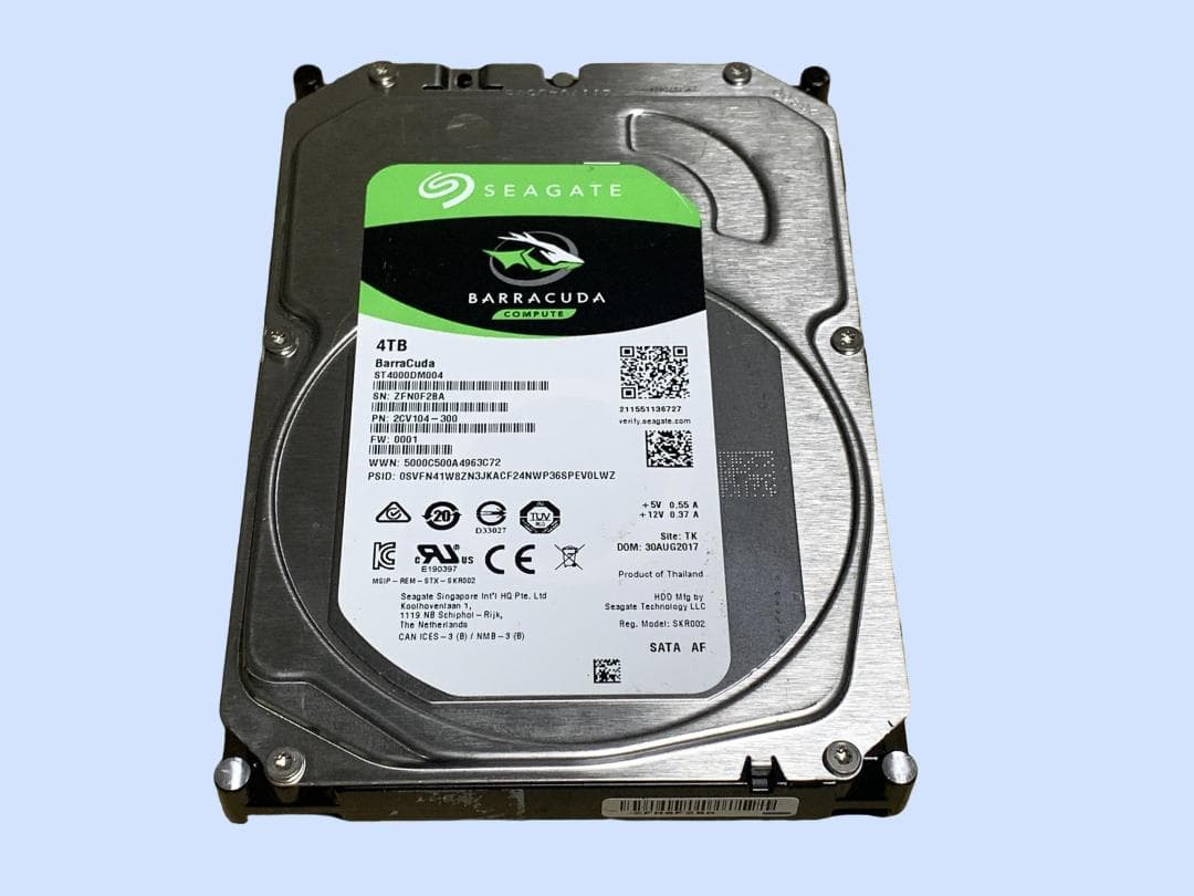 外付けハードディスク・ドライブ M9825 Seagate BarraCuda 4TB ST4000DM004